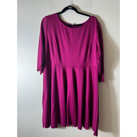 Pink Blush Mauve knee length dress, fits like 3XL - Picture 1 of 4
